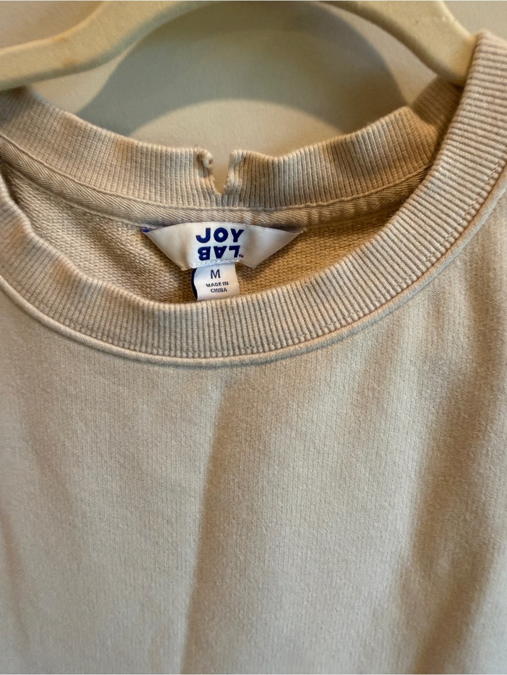 JoyLab Oversized Crewneck Sweatshirt in Light Beige - Picture 2 of 3